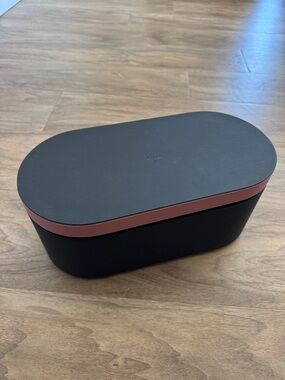 Dyson Black Oval Storage Box with Rose Trim